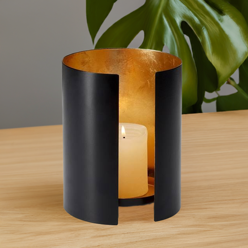 ISABELLE Candle holder with gold leaf Philippi SINGLE PIECES