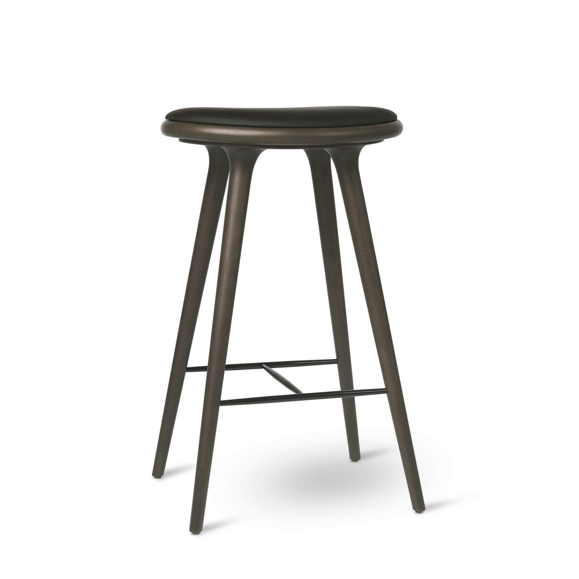 Stool / Bar stool Sirka grey colored solid beech Mater