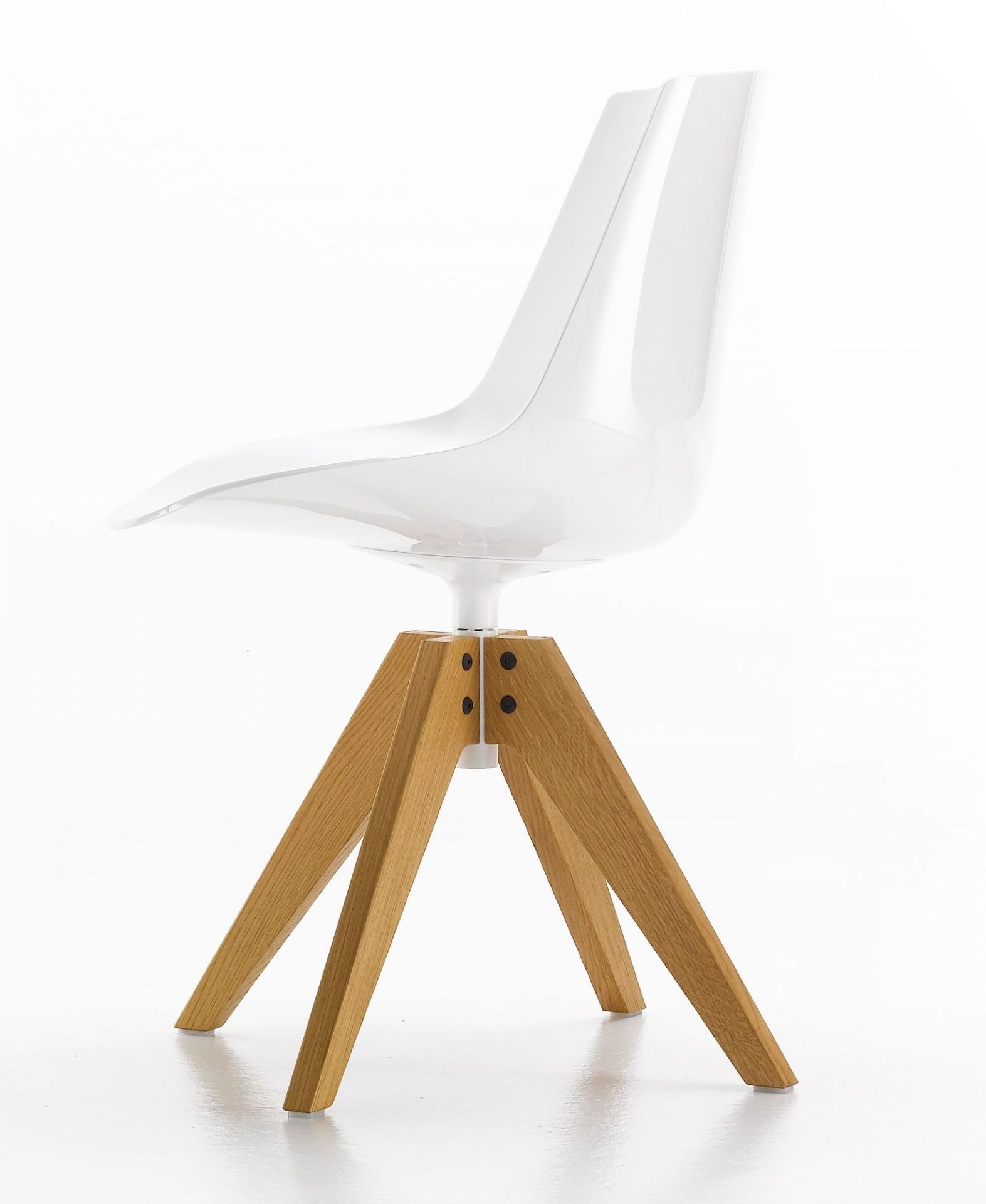 Flow Chair Four-legged frame VN Oak MDF Italia-White