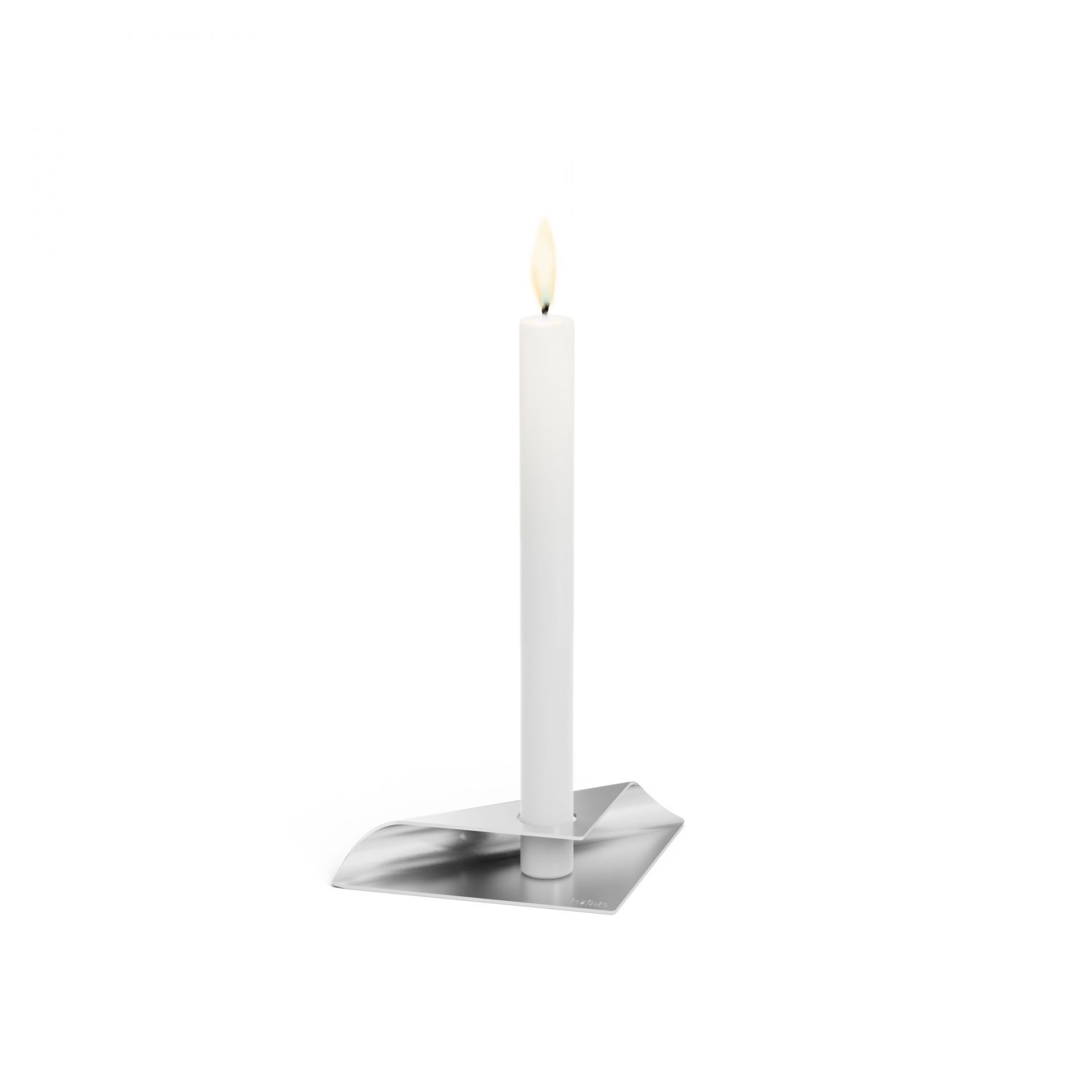 Square Candle candlestick set of 4 silver Höfats SINGLE PIECES