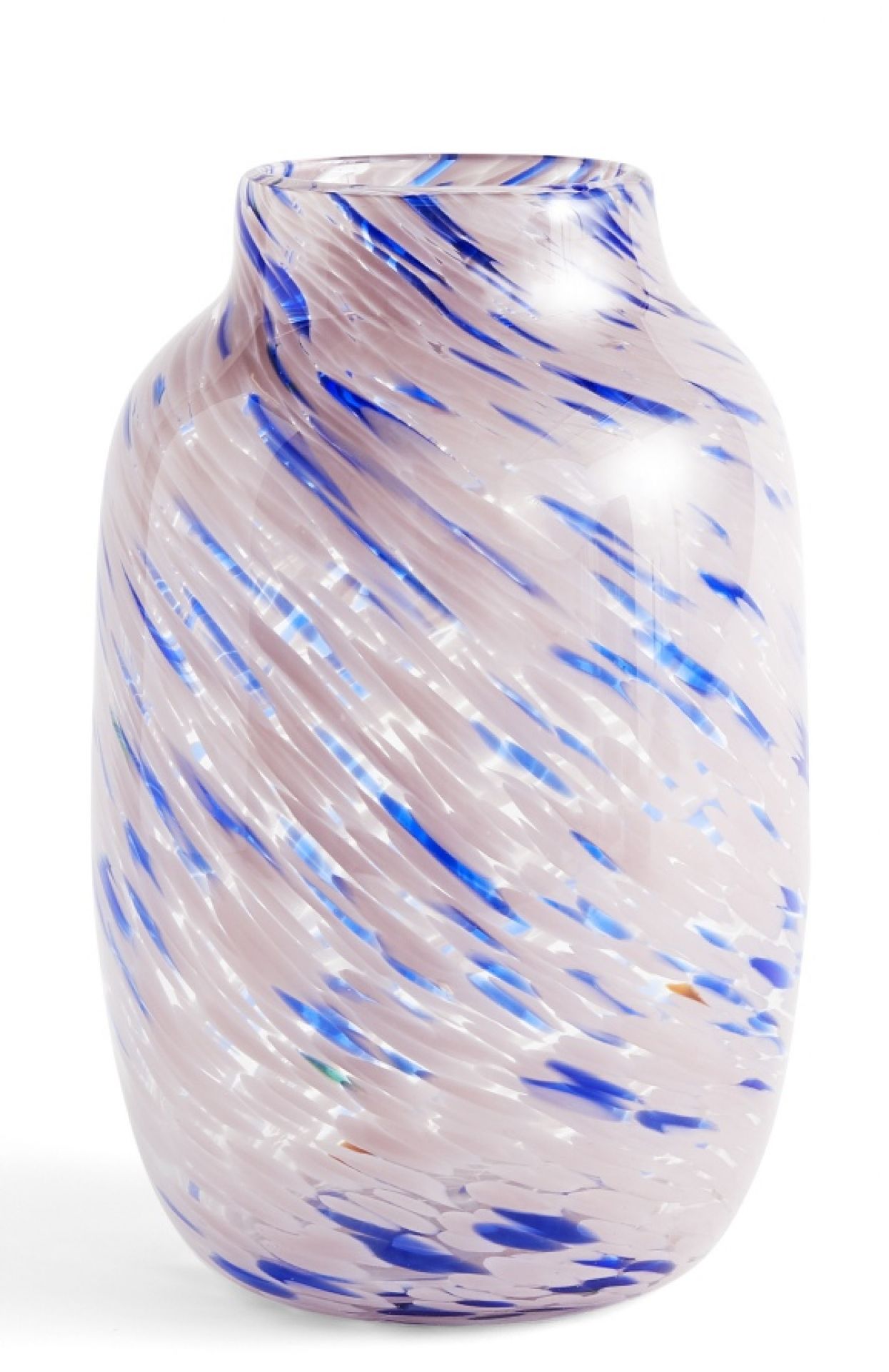 Splash Vase Round L Light pink and blue Hay SINGLE PIECES