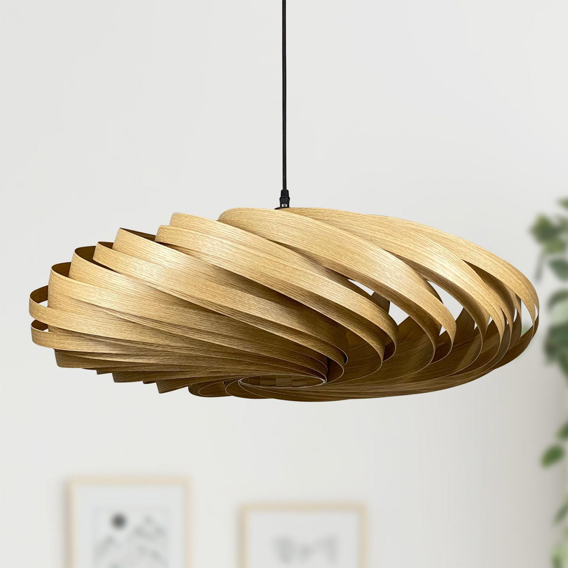 Veneria Pendant lamp Ø70 cm Oak Gofurnit