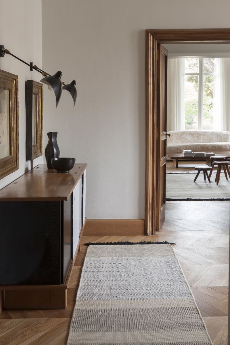 Tres Stripes Rug black 80x240cm Nanimarquina