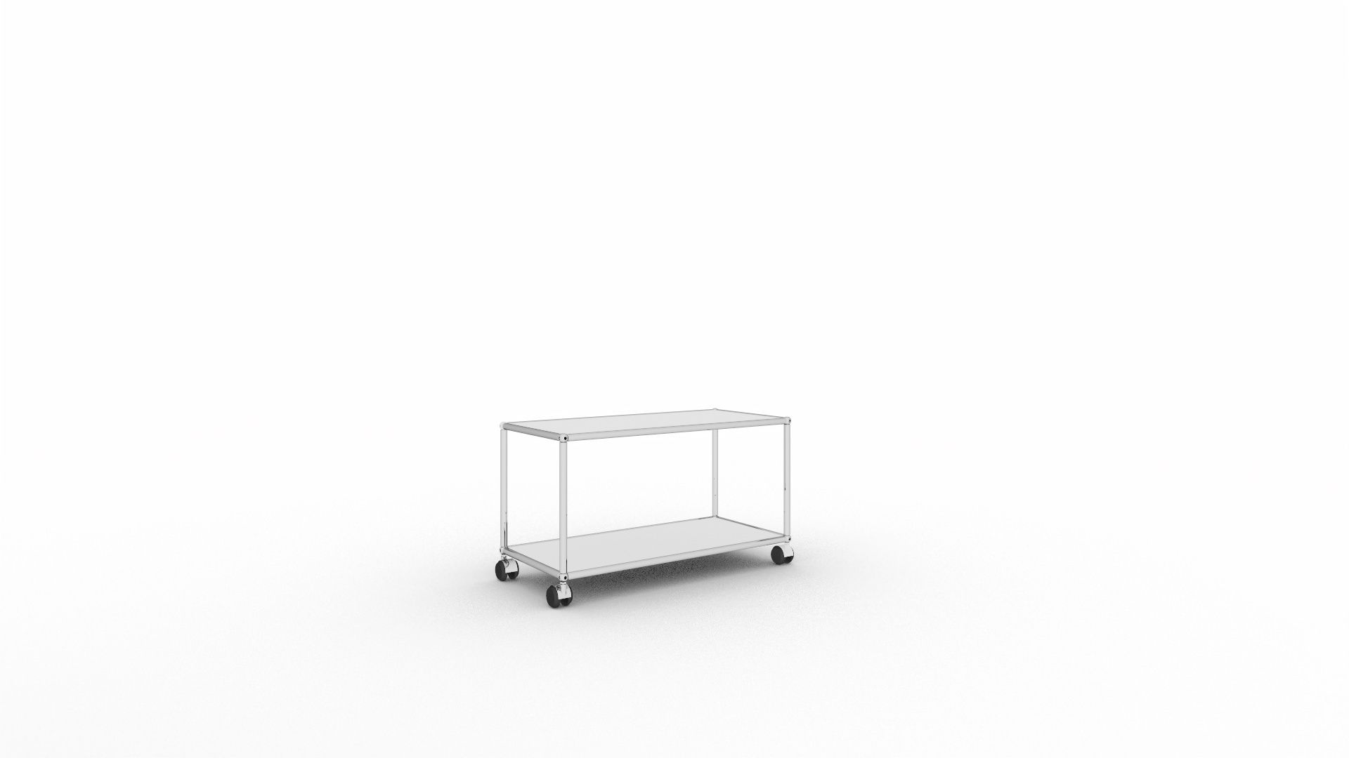 USM Haller TV Möbel mit Rollen weiß