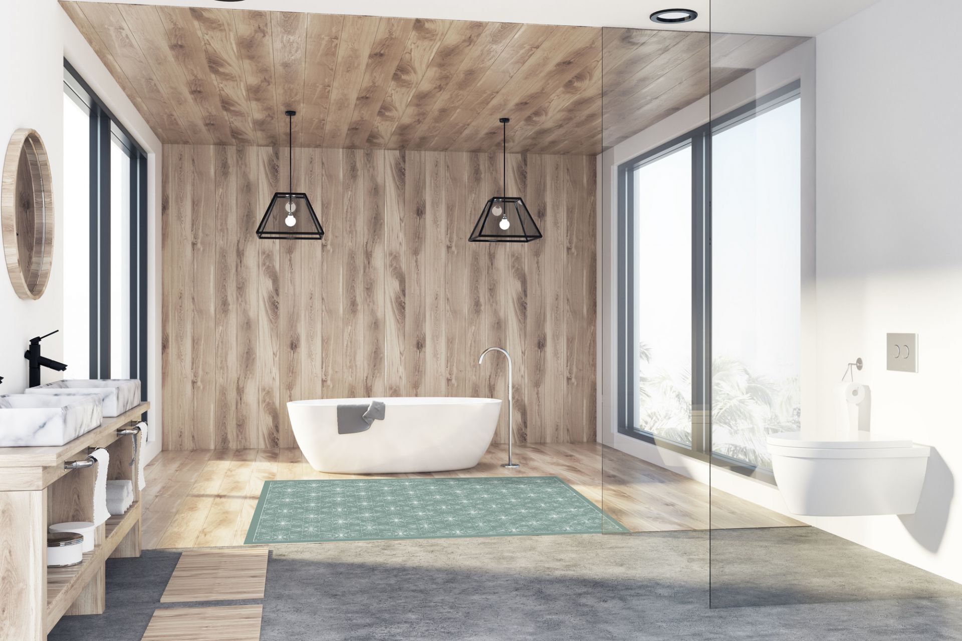 Matteo Vinyl Carpet Tiles Blue Contento SINGLE PIECES