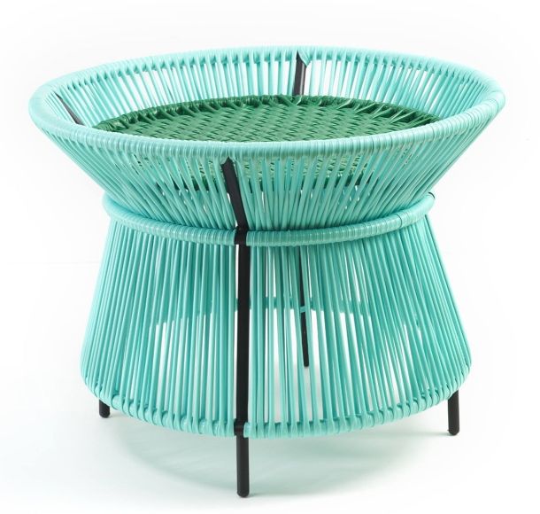 Caribe Basket Table Outdoor ames Turquoise / Emerald green / Black