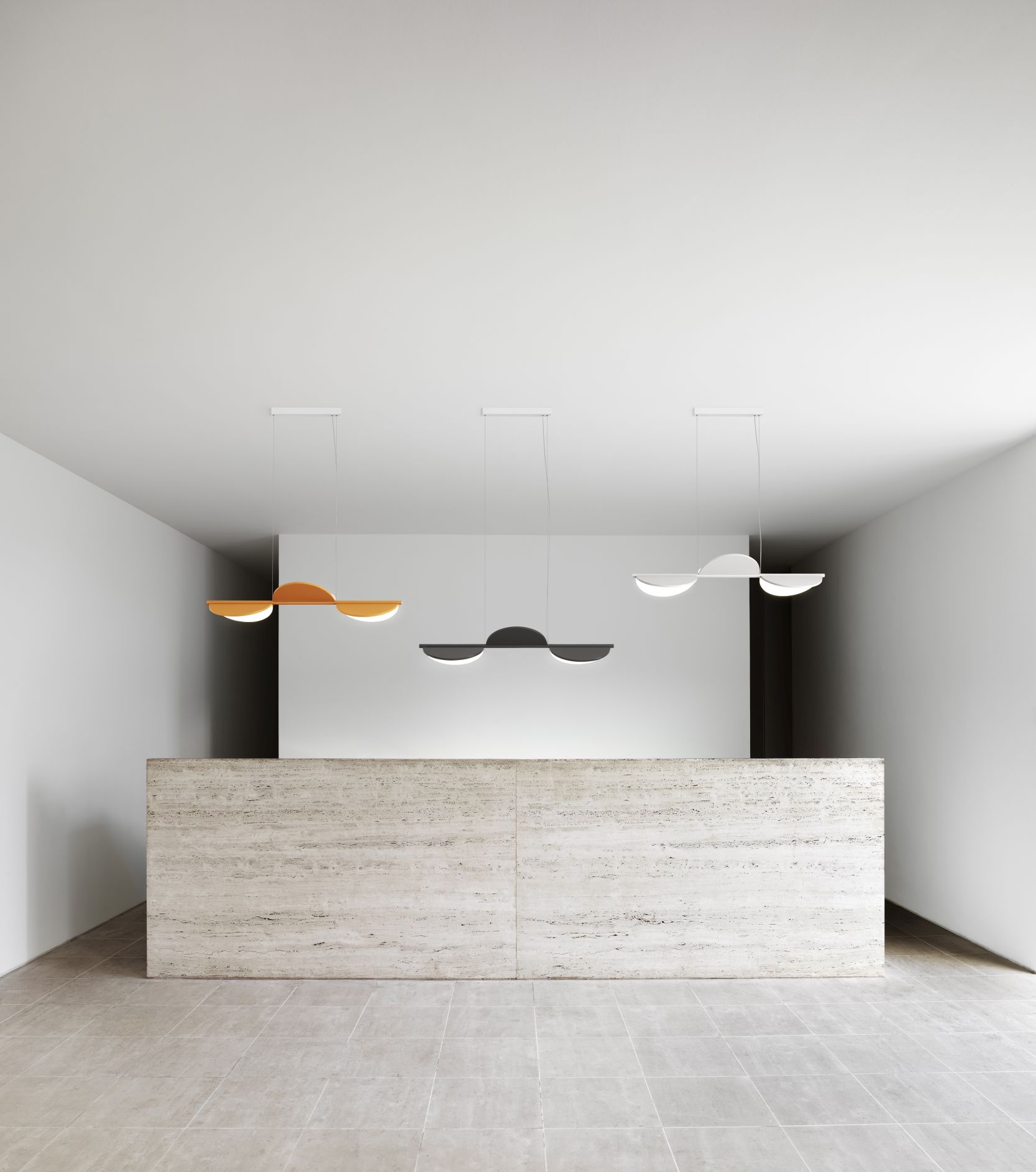 Almendra Linear S3 pendant lamp Flos Nude