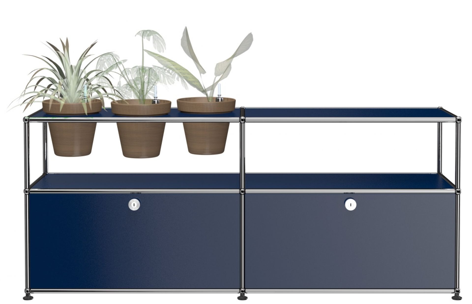 Plant worlds Sideboard Configuration 1 USM Haller Steel blue