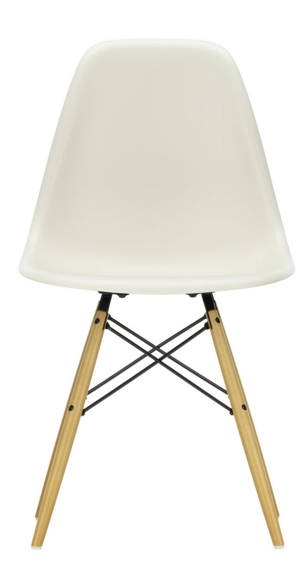 Eames Plastic Side Chair DSW Chair Vitra Maple yellowish - Pebble stone