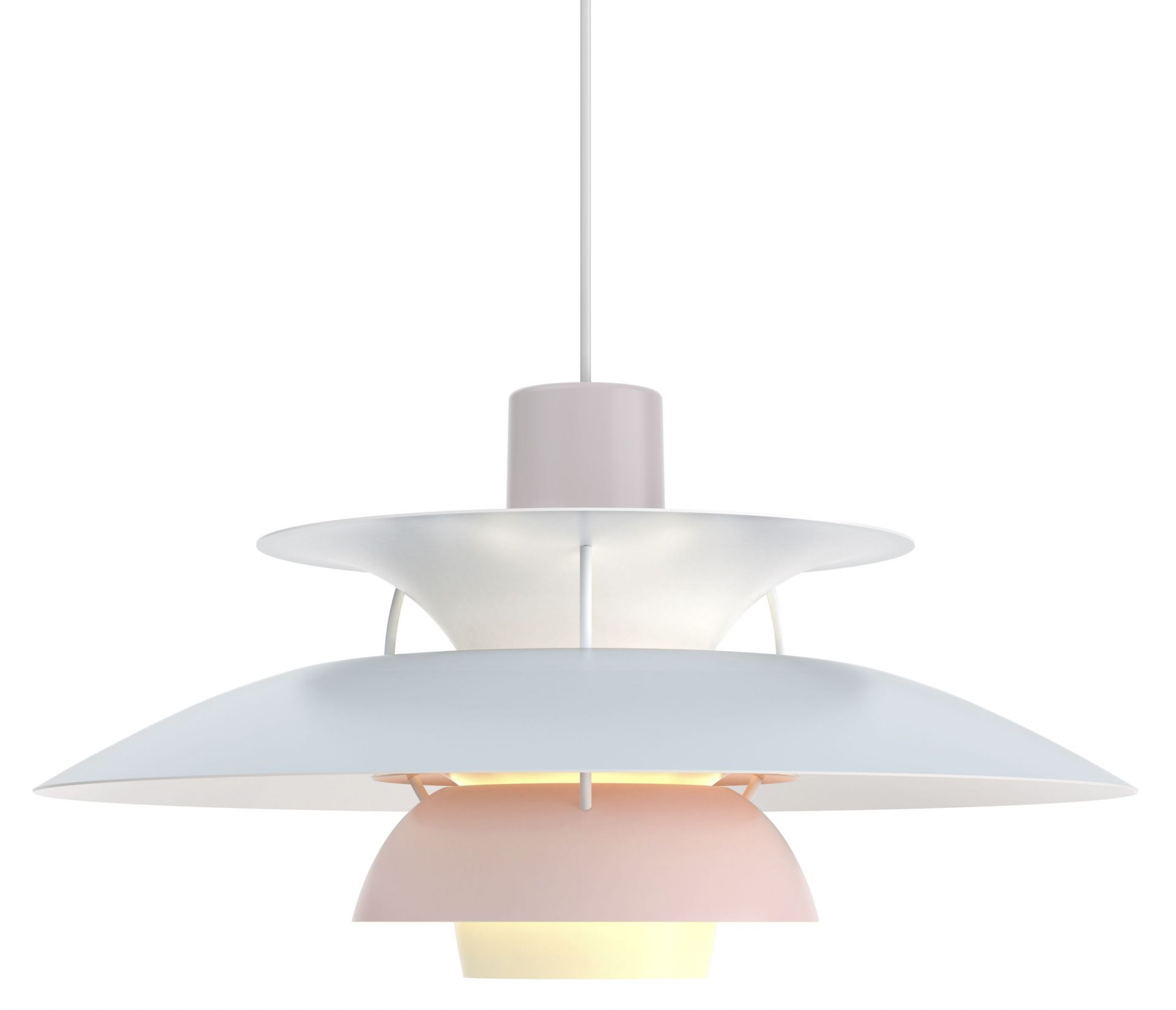 PH 5 Pendant Light Pastel Louis Poulsen Pastel Oyster Grey - Blue Pink