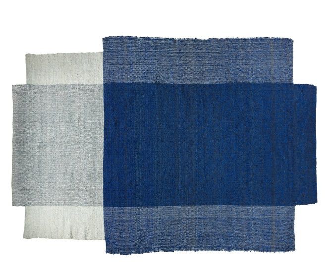 Nobsa Rug Large Carpet ames Navy blue / Light green / Cream