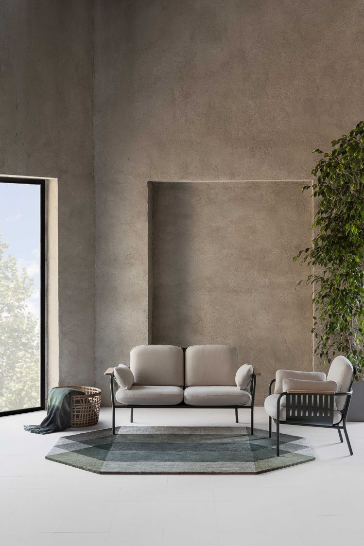 Diamond Rug Green-Grey 200 x 260cm Gan