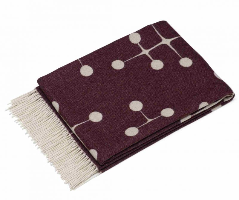 Eames Wool Blanket Bordeaux Wool Blanket Vitra LIMITED EDITION 