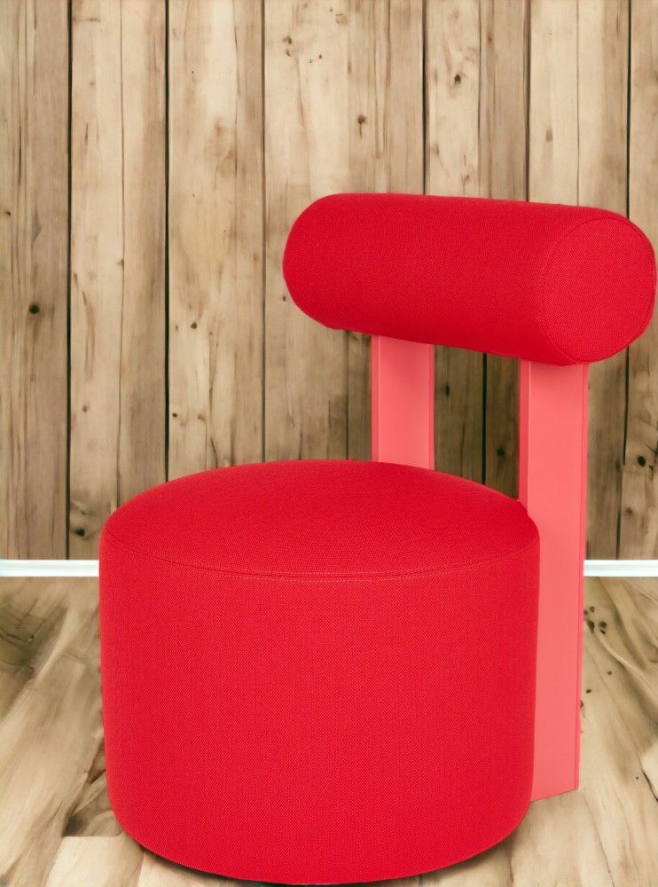 Faye stool upholstered with backrest Schönbuch