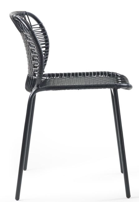 Cielo Stacking Chair Outdoor ames Black - Black