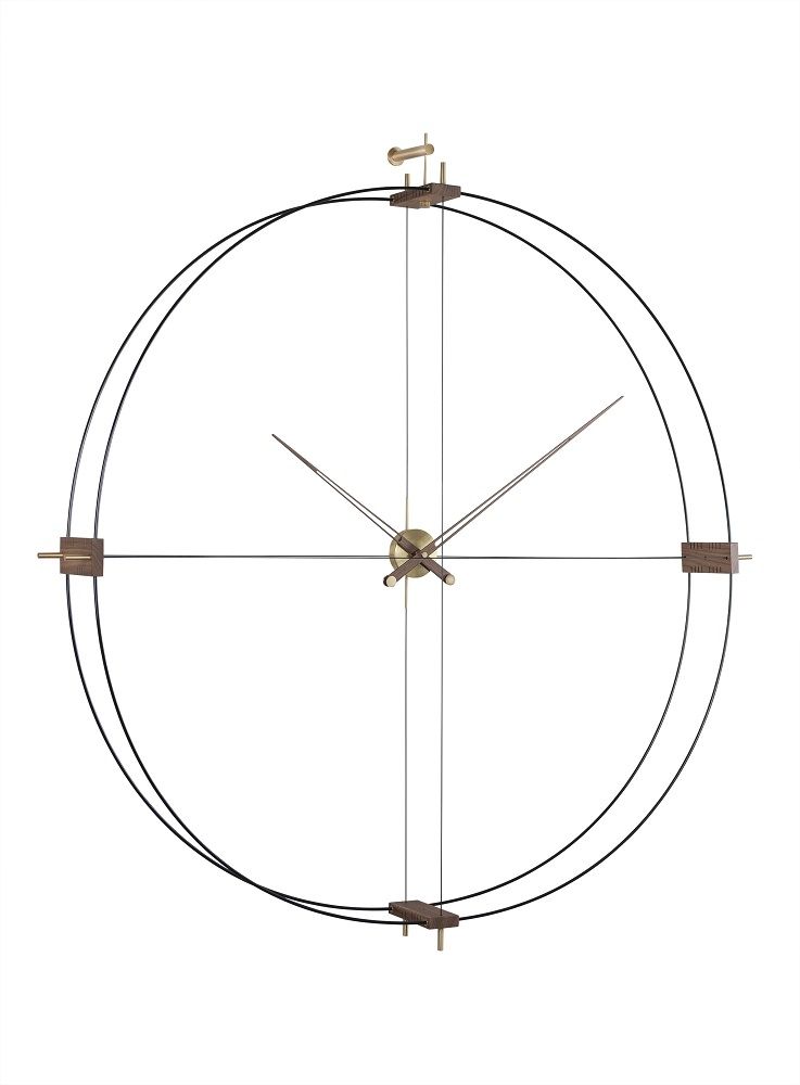 Delmori Wall Clock nomon Black/Walnut