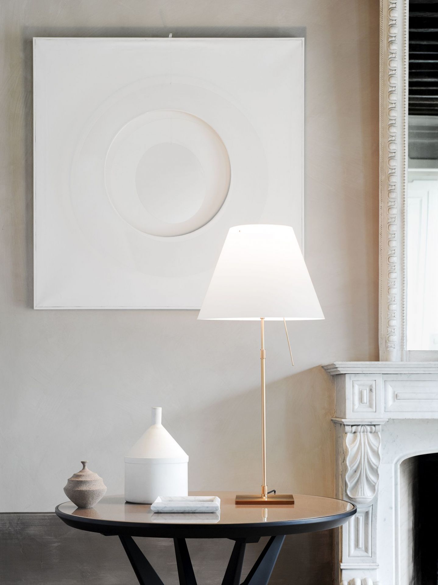 D13 Costanza height adjustable floor lamp with sensor dimmer complete version Luceplan