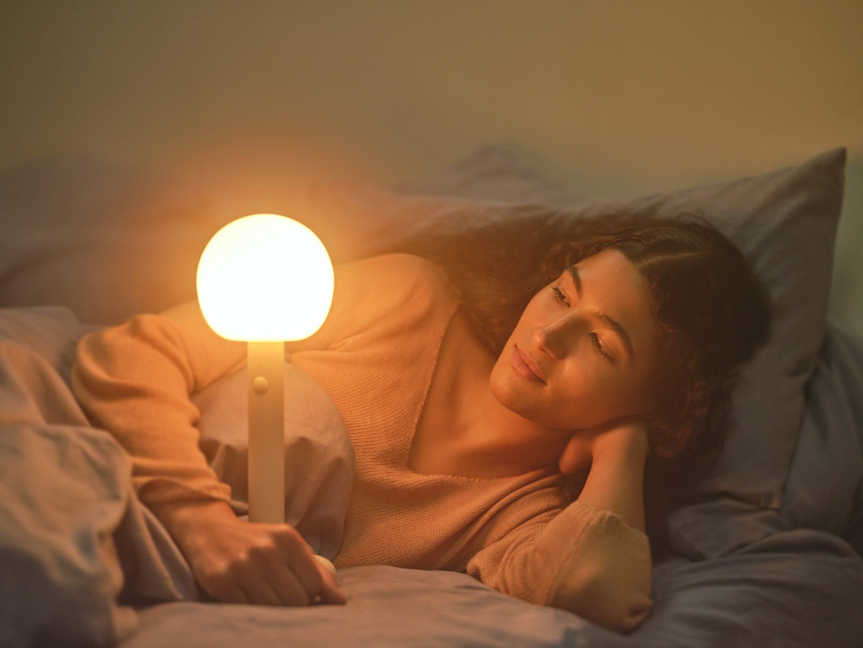 Fire rechargeable LED table lamp Grau
