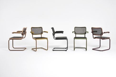 S 64 V Tubular steel classic cantilever chair Thonet