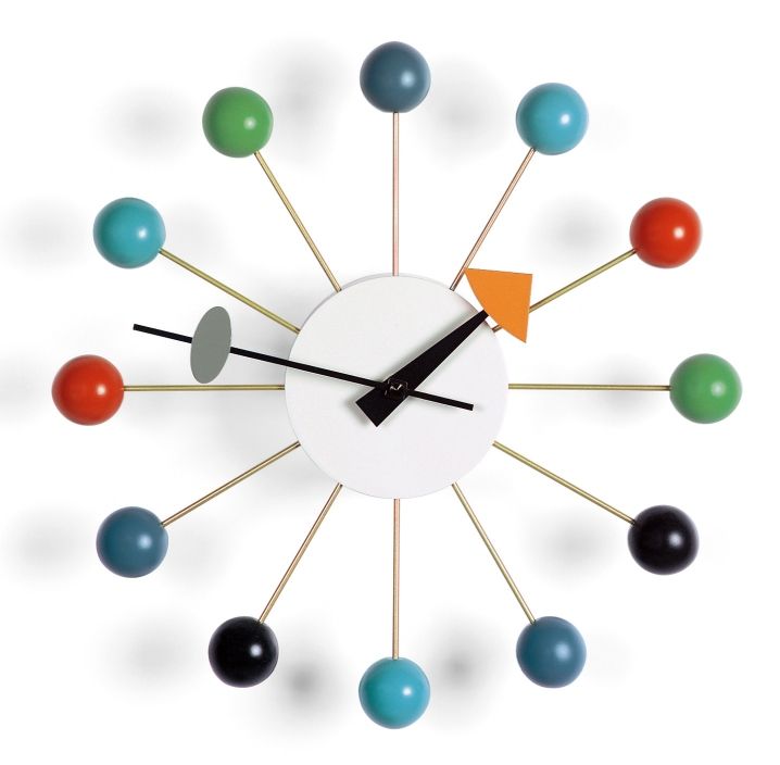 Ball Clock wall clock - multicoloured Vitra SINGLE PIECE
