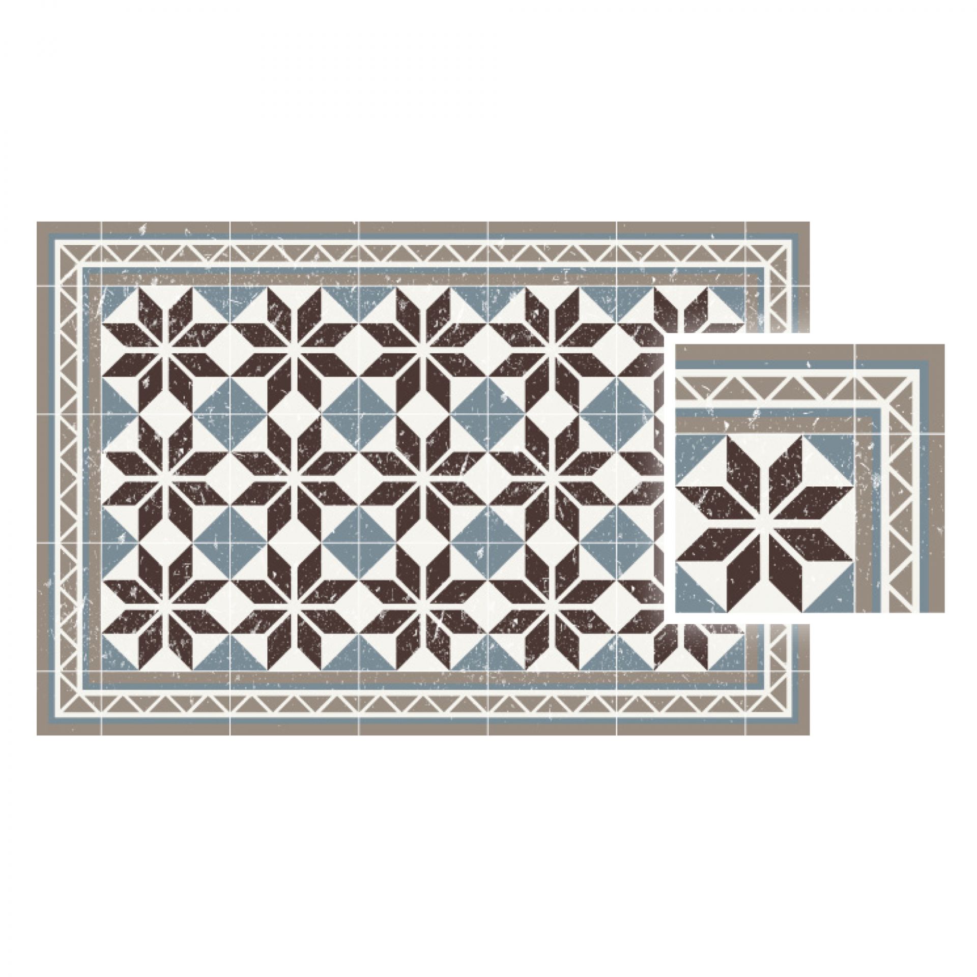 Matteo Vinyl Carpet Tiles Blue Contento SINGLE PIECES