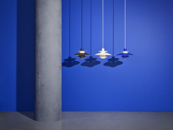 PH 5 Mini Monochrome Pendant light Louis Poulsen Dusty Indigo
