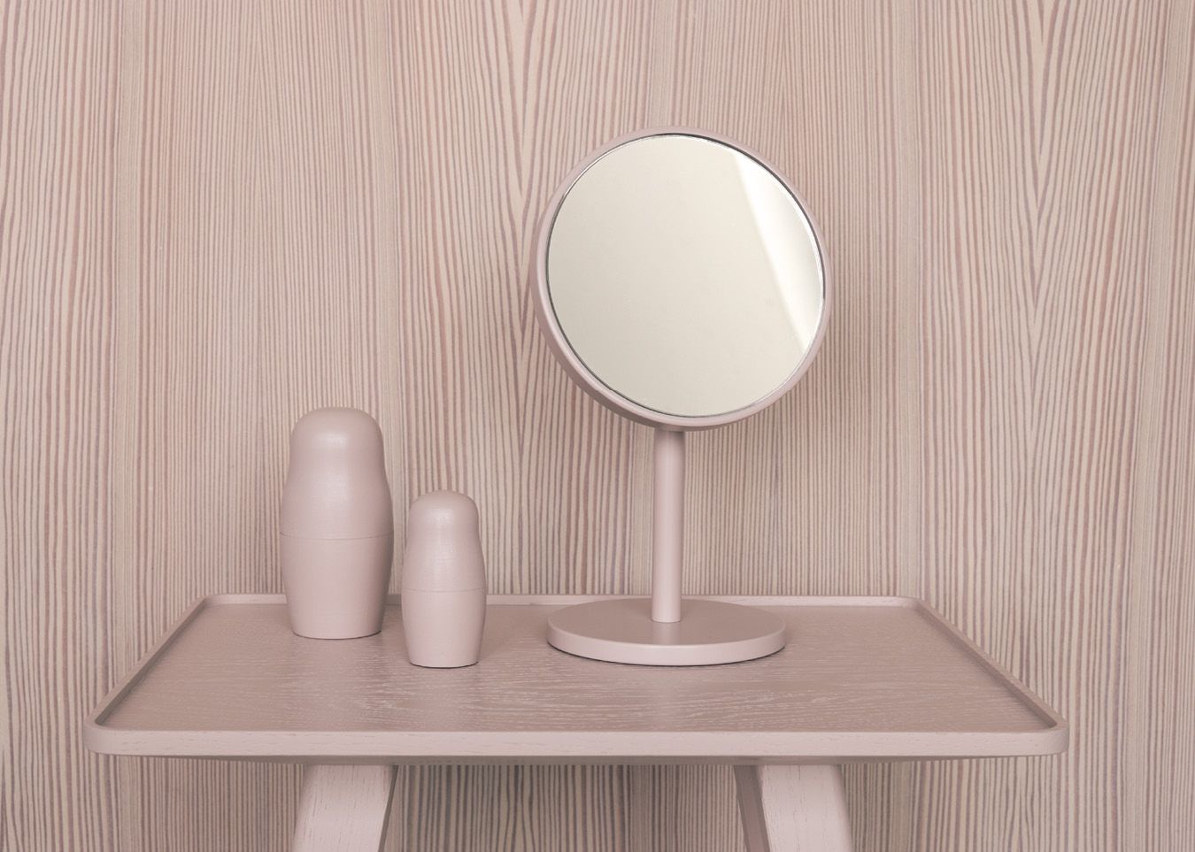 Beauty Makeup mirror Lacquer slate black Schönbuch SINGLE PIECES
