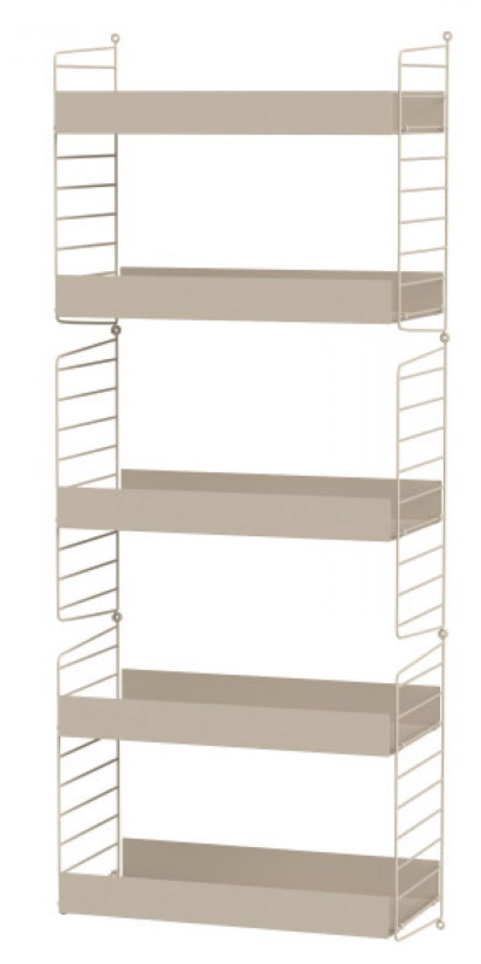 String  Living room wall shelving system B String Furniture Beige - Beige
