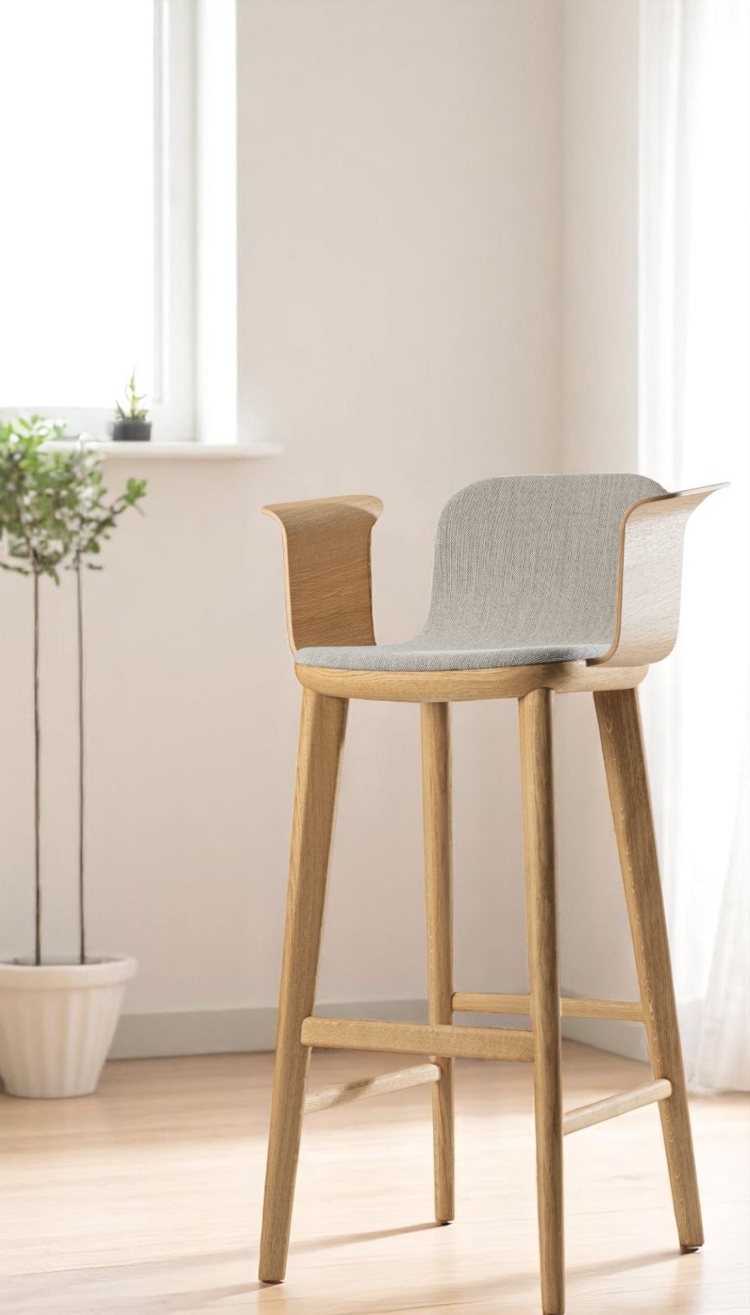 Aeon Comfort Barstool Barstool with armrests Fully upholstered Zeitraum