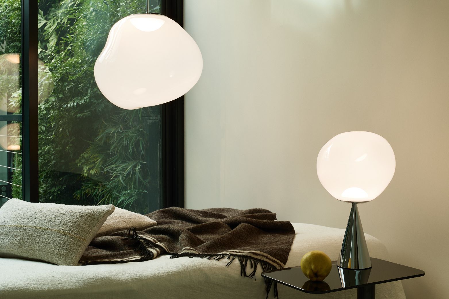 Melt pendant LED Opal - Silver Tom Dixon