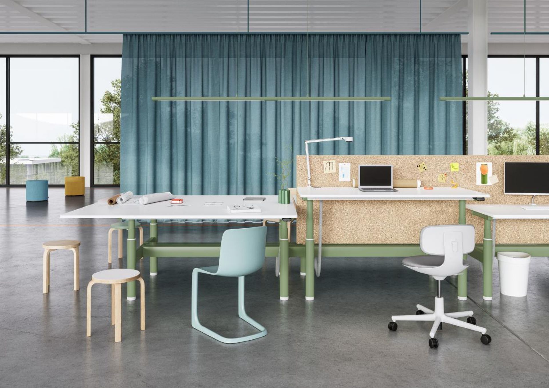Tyde 2 Sitting and Standing table 160 cm Vitra