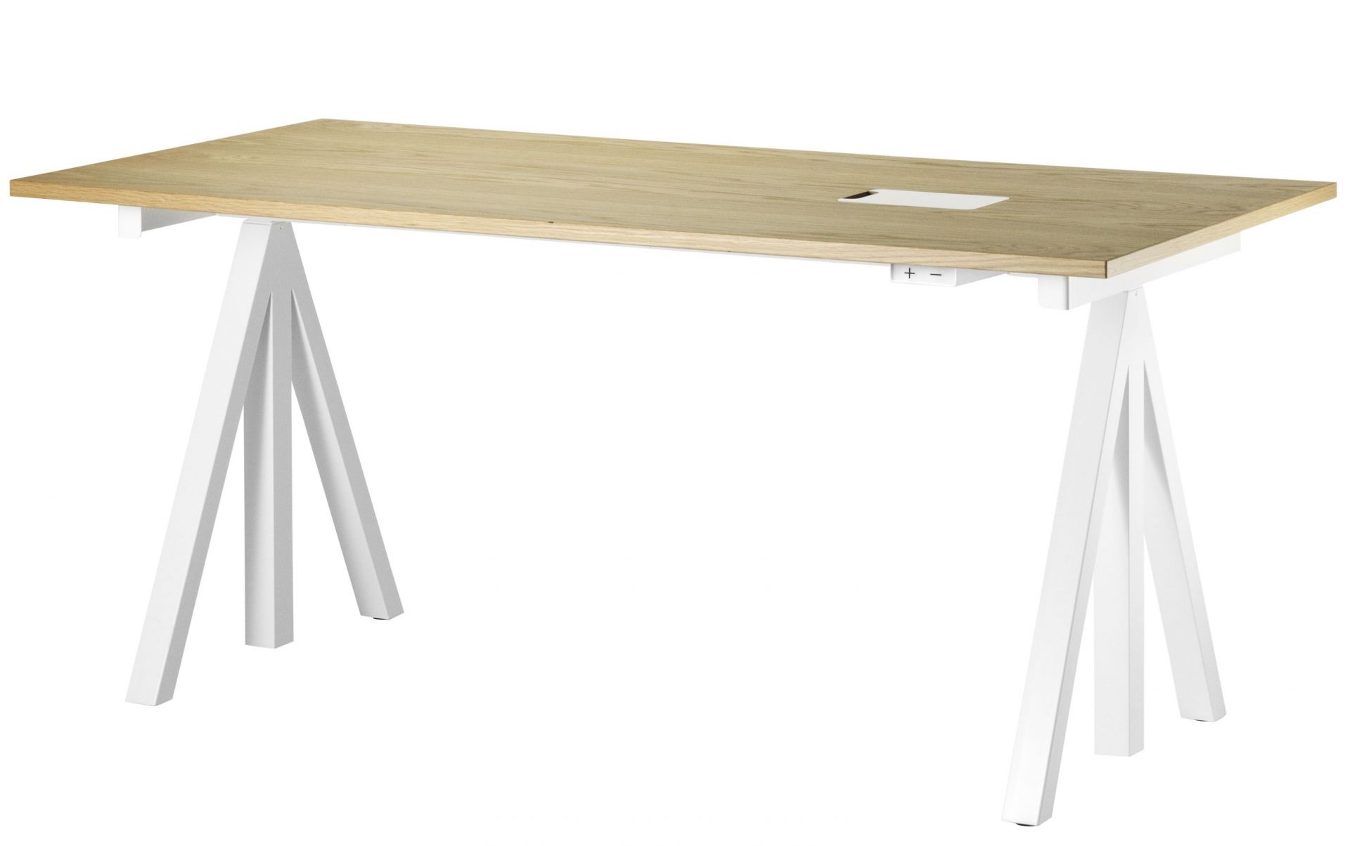 Height Adjustable Desk String Furniture Oak
