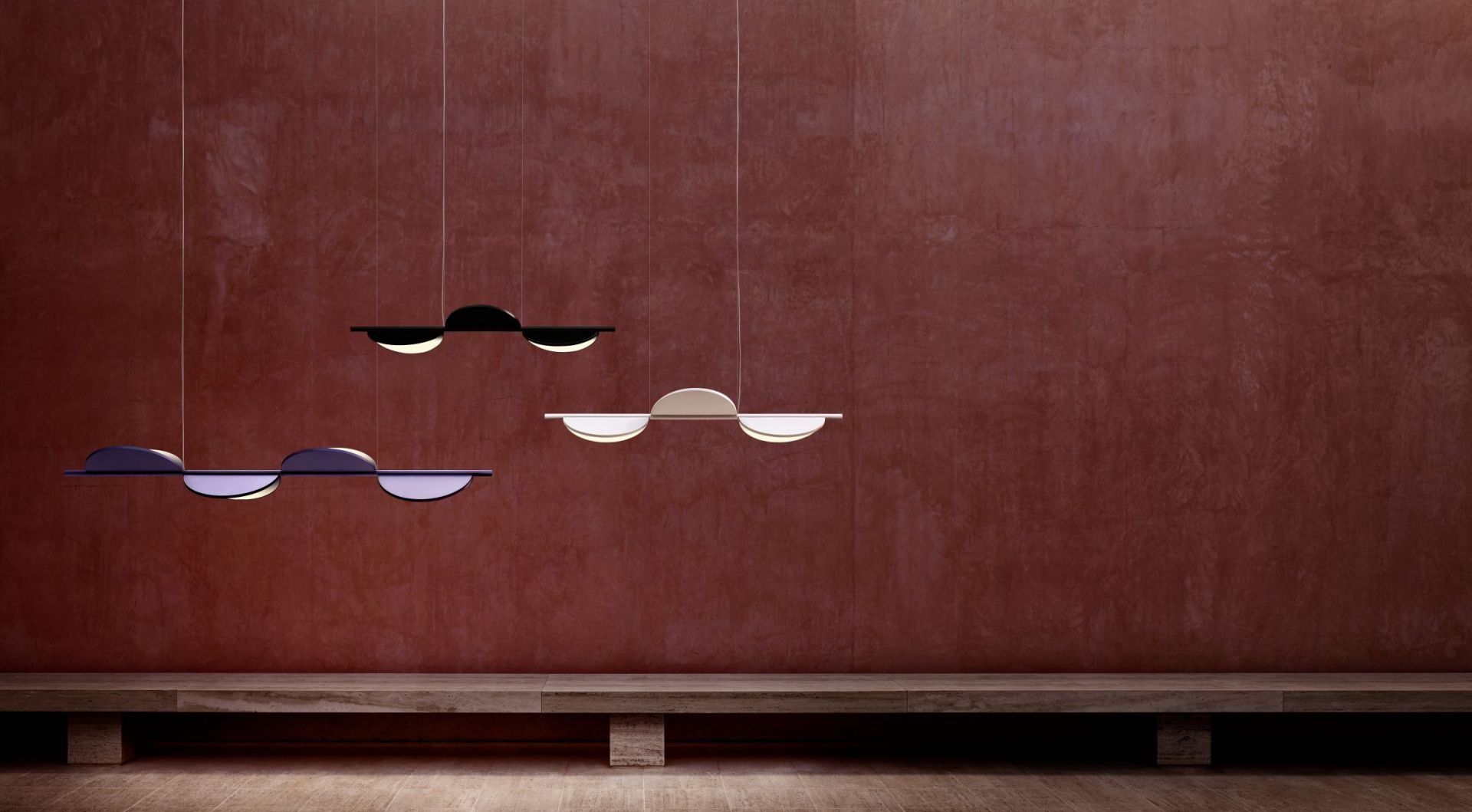 Almendra Linear S3 pendant lamp Off White Flos SINGLE PIECES