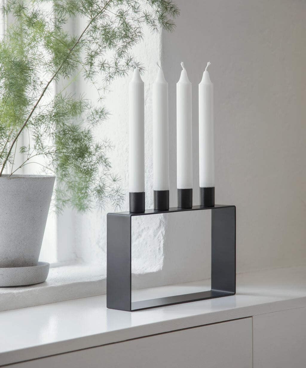 Frame 4 Candlesticks 4 Flames Black novoform SINGLE PIECES
