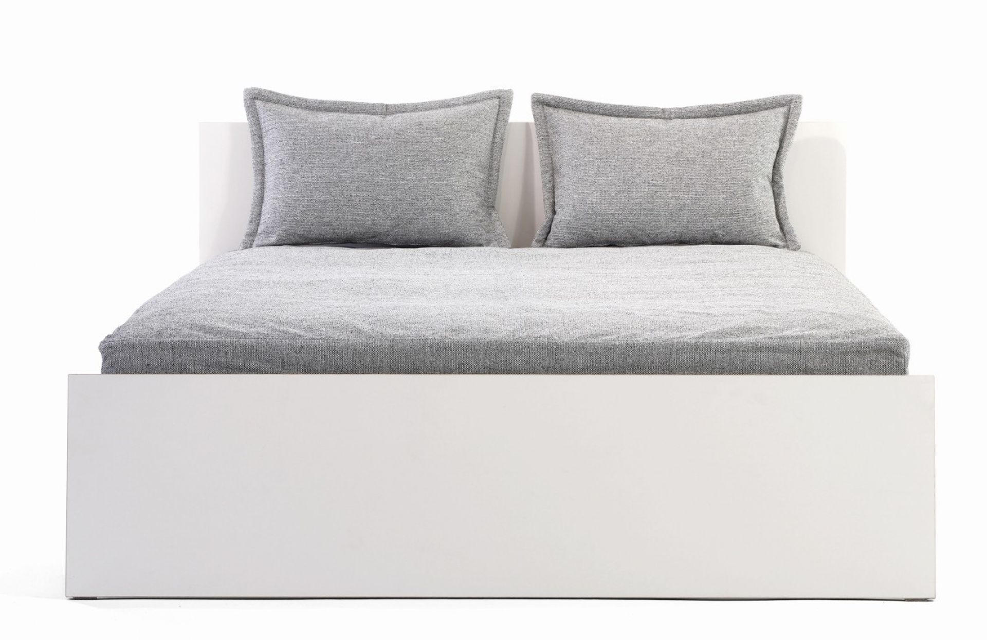Stockholm bed birch multiplex with high headboard 180 white Richard Lampert 