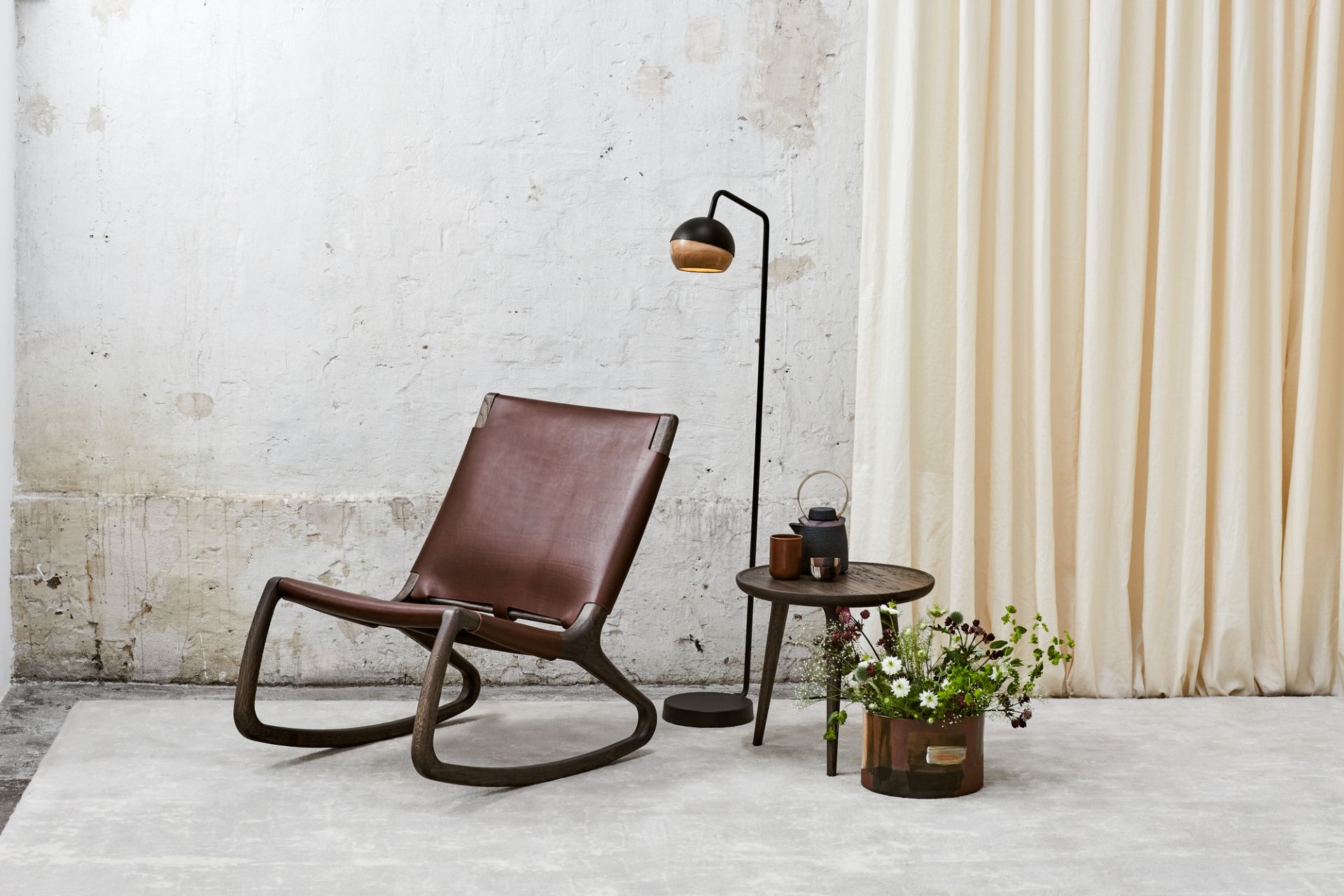 Rocker Rocking Chair Harness Leather Mater