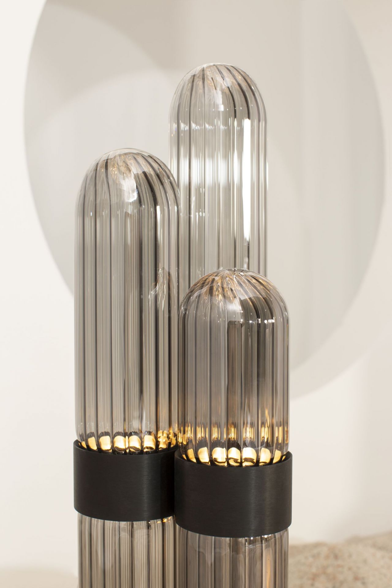 Cactus floor lamp small Transparent/ black with fixed LED 1600lm Pulpo
