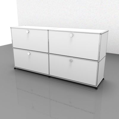 USM Haller Sideboard mit 4 Klapptüren – QUICK SHIP -reinweiß