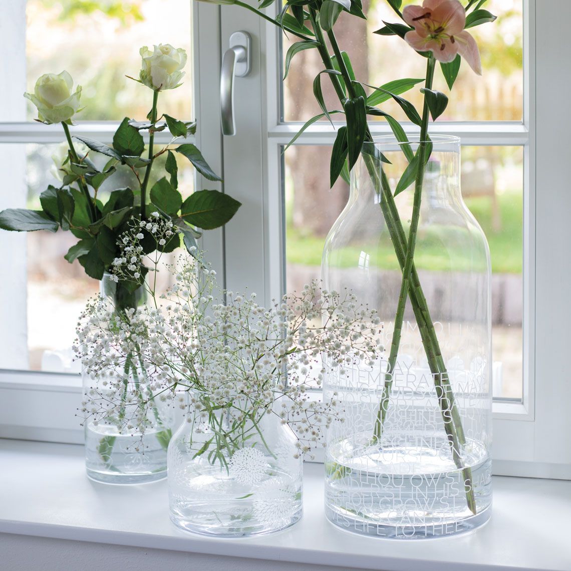 Living glass vase flowers Räder SINGLE PIECES