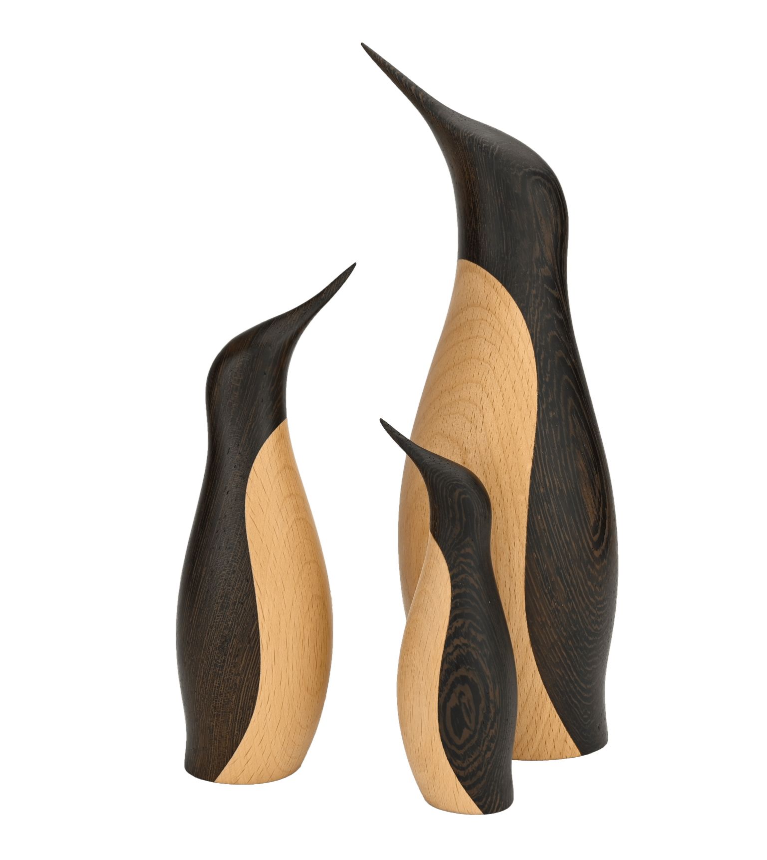 Large penguin wooden figure Architectmade SINGLE PIECE