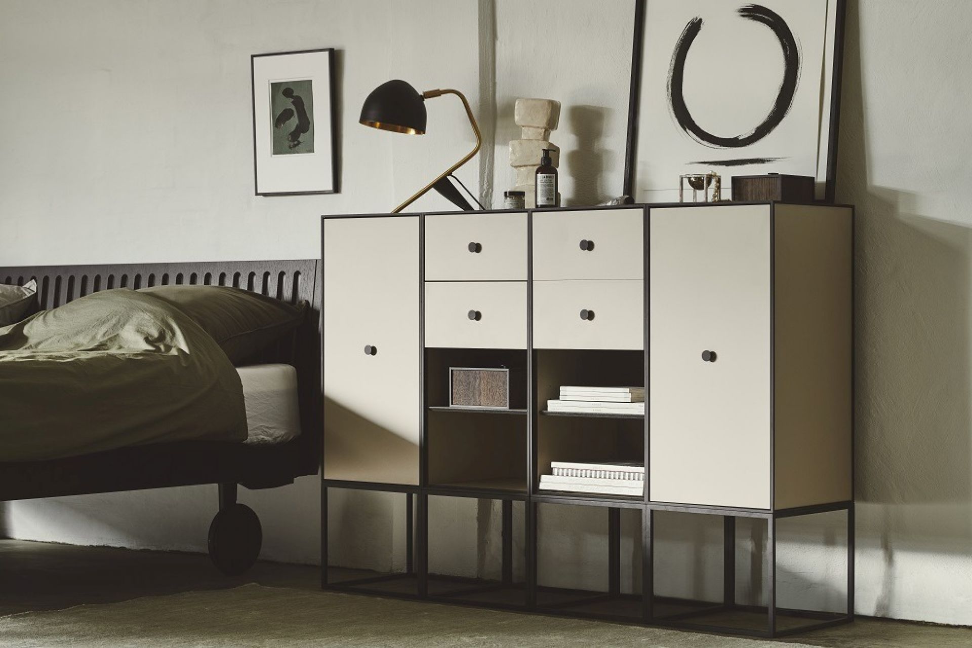 Frame 70 Sideboard Element with 2 Shelves Audo