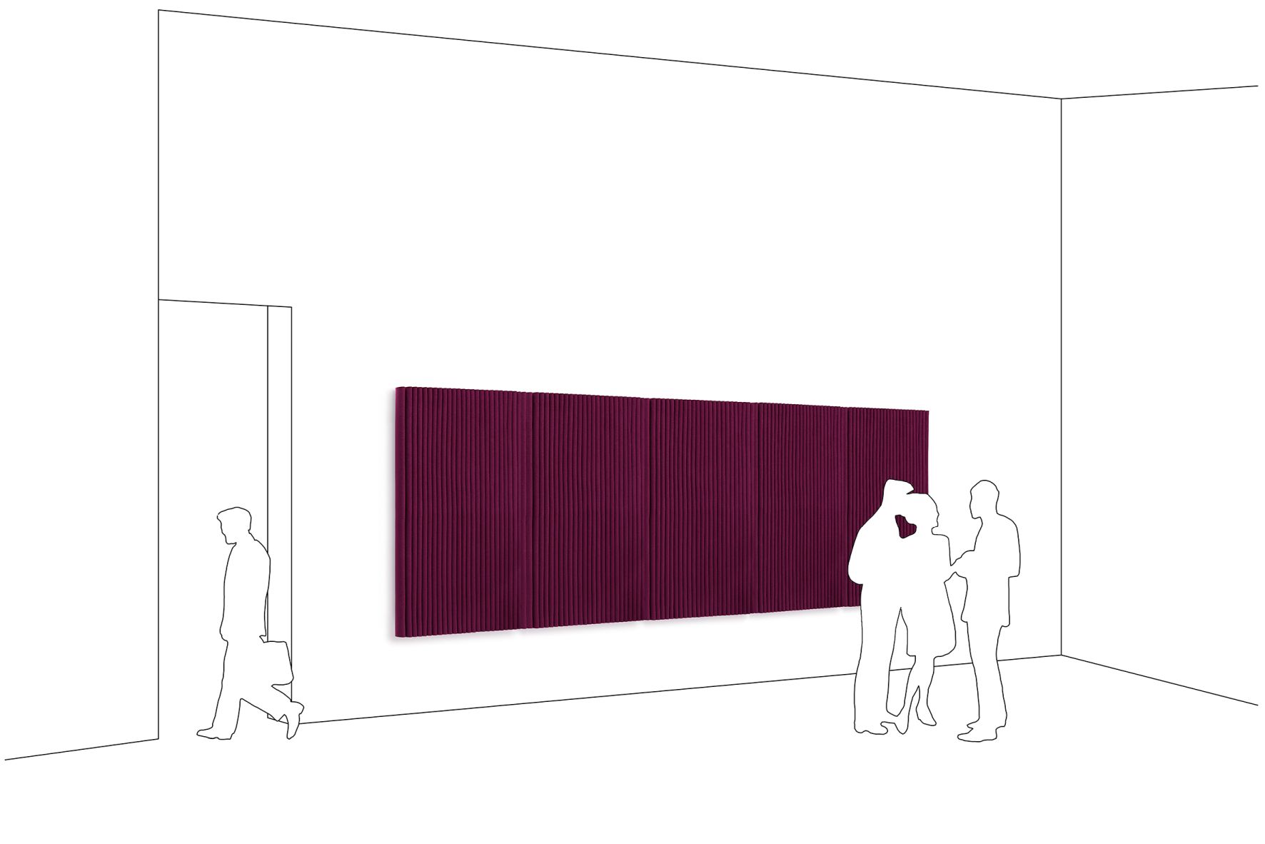 Wave wall module portrait format incl. 4 wall brackets Hey Sign