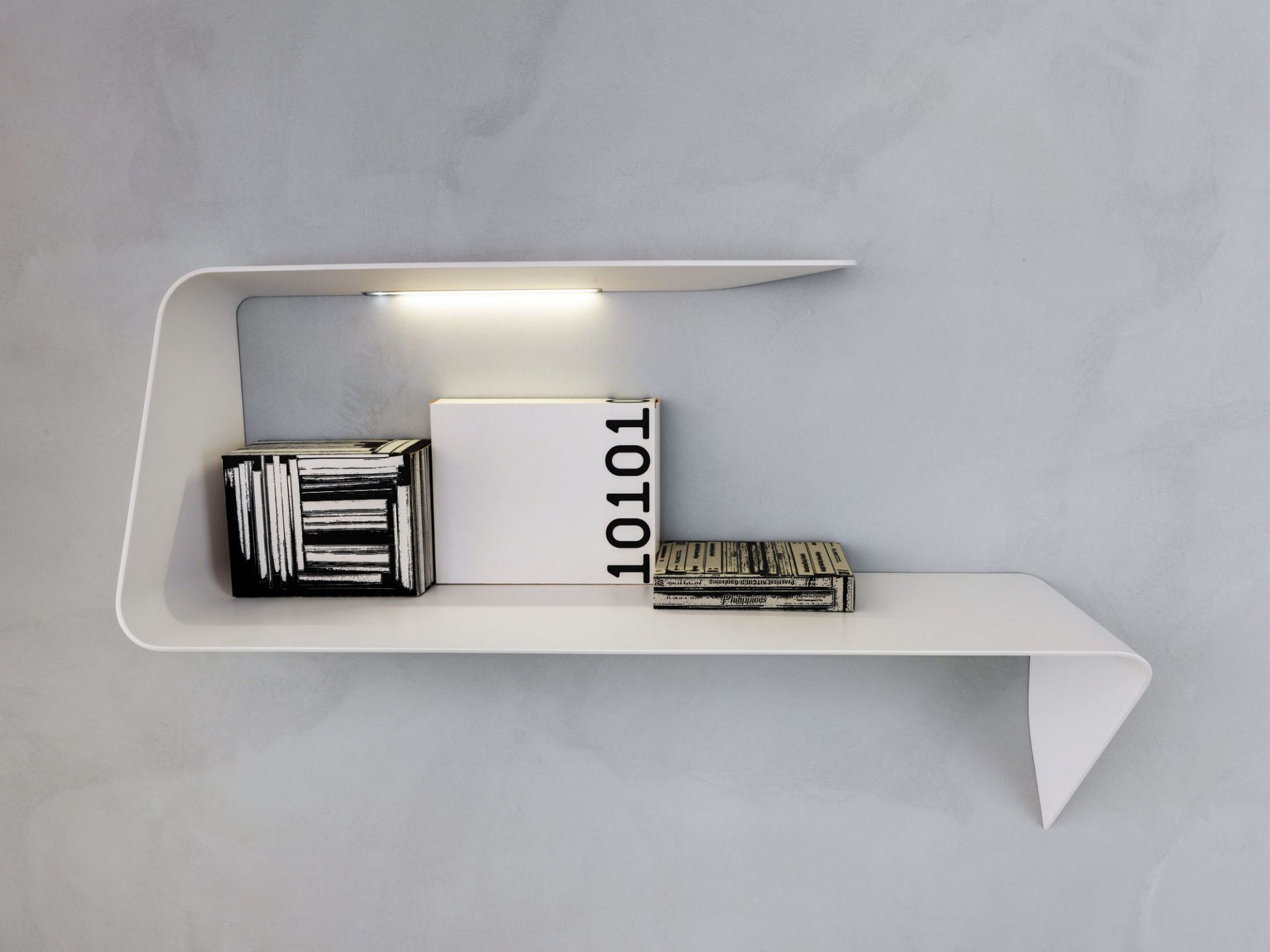 Mamba rack / wall bureau with LED MDF Italia