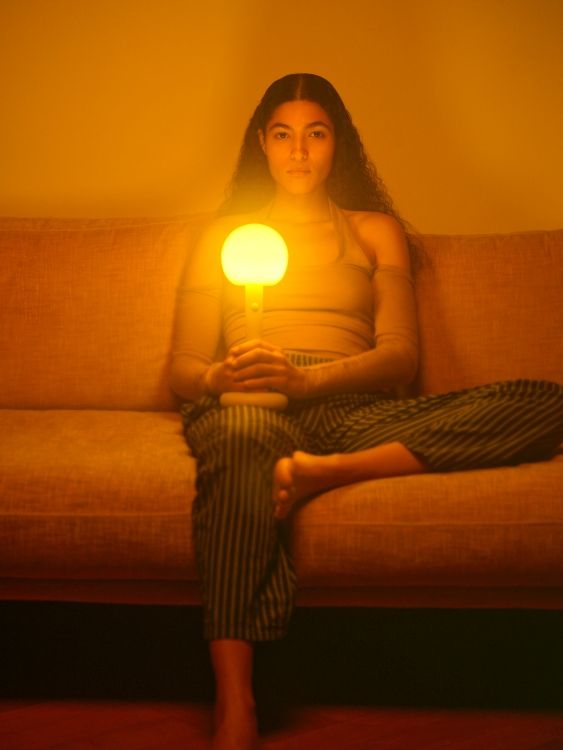 Fire rechargeable LED table lamp Grau