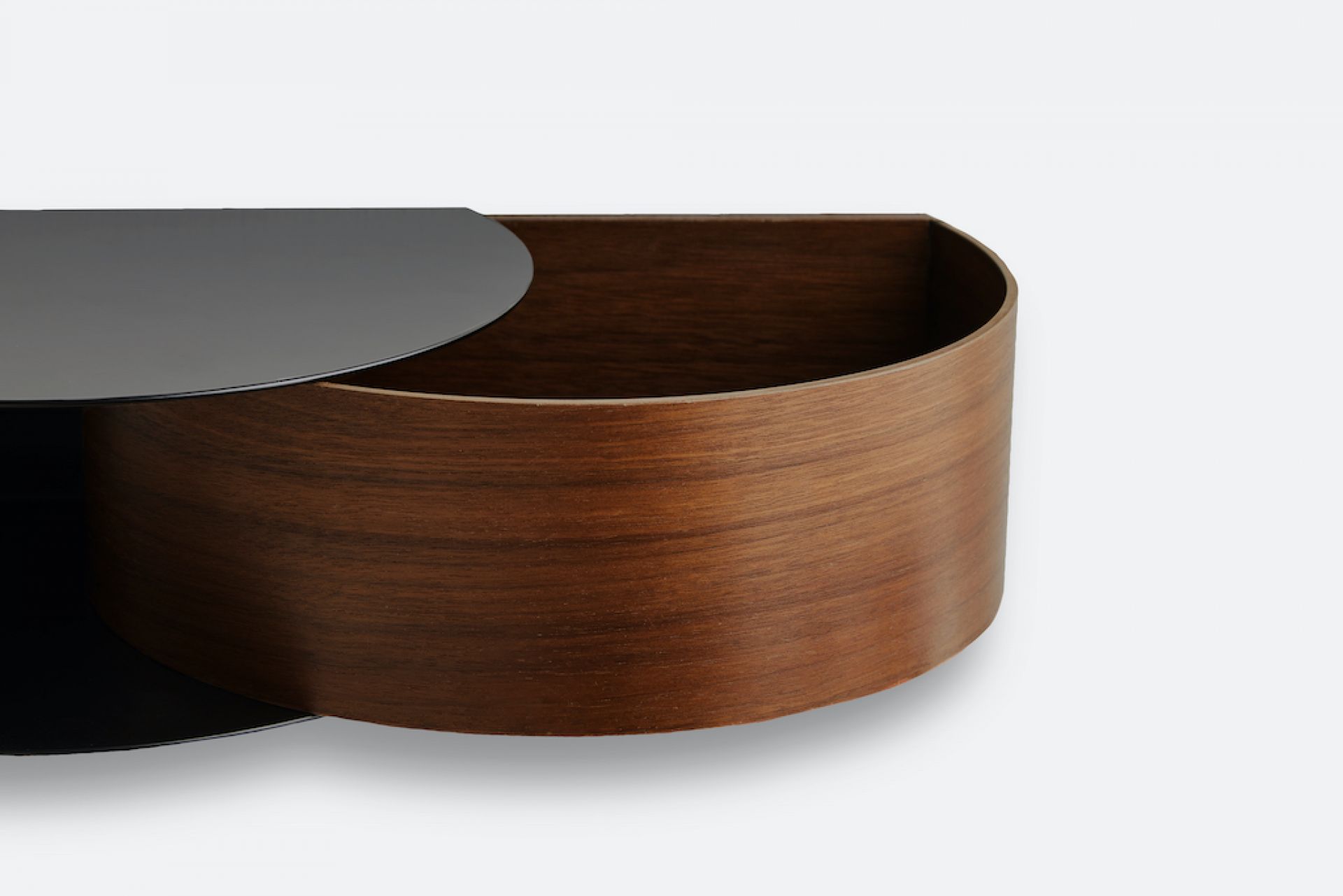 Wallie Wall Drawer Shelf Walnut Woud