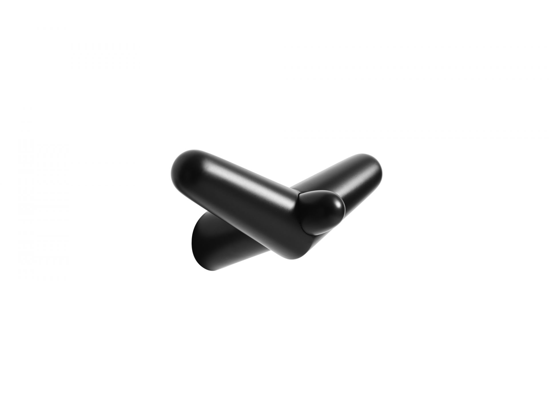 Tail Wing Hook Medium Black Painted Birch Woud SINGLE PIECES