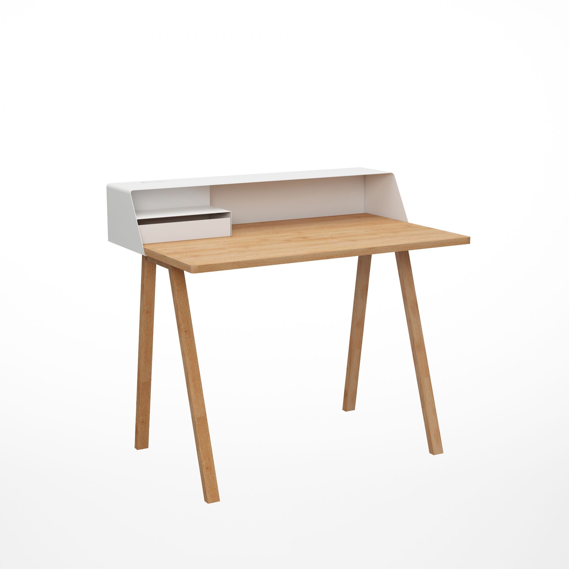 PS04 Secretary white/oak Müller Möbelfabrikation - QUICK SHIP