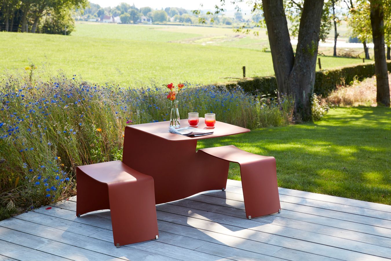 Picnik Table and Seat Combination Outdoor Extremis