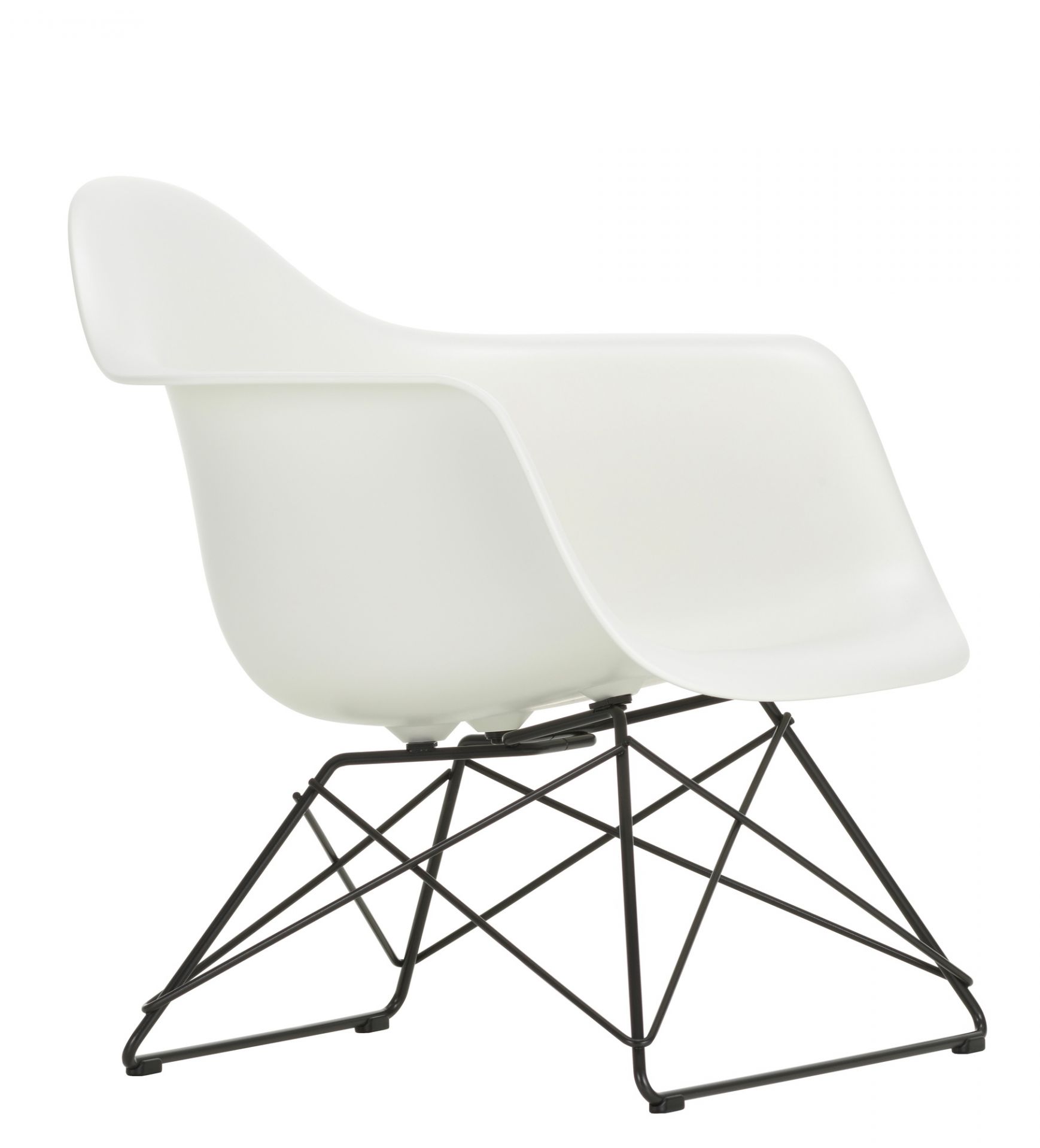 Eames Plastic Arm Chair RAR Rocking Chair Vitra Maple dark-Black-White