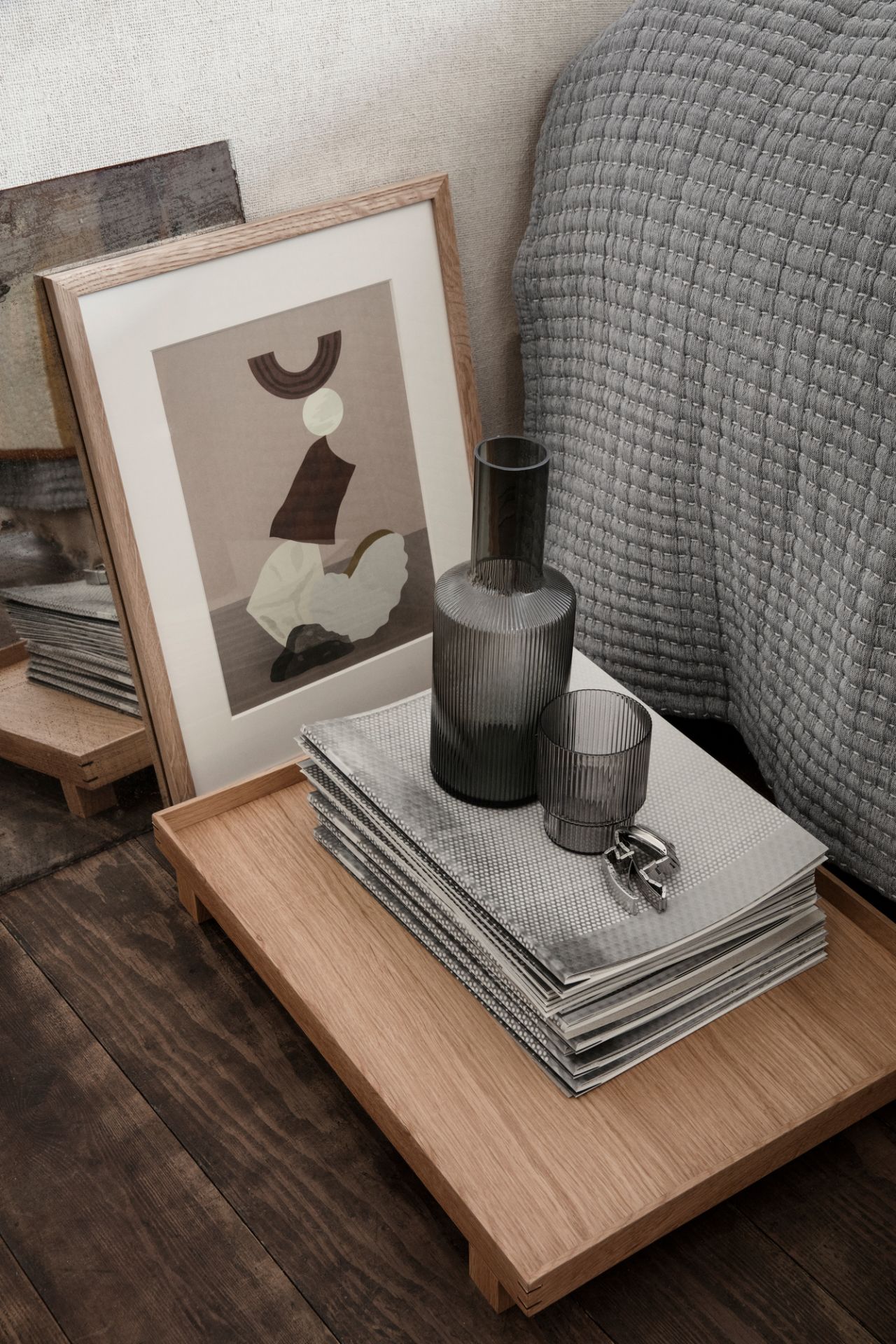 Ripple Carafe Smoke Grey Ferm Living SINGLE PIECES